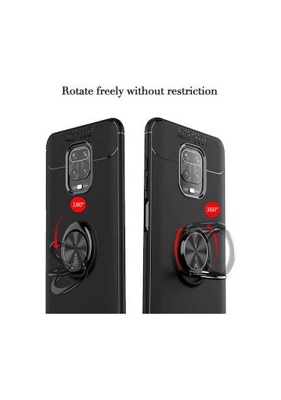 Redmi Note 9S Yüzüklü Standli Manyetikli Kamera Korumali Kilif 433446573