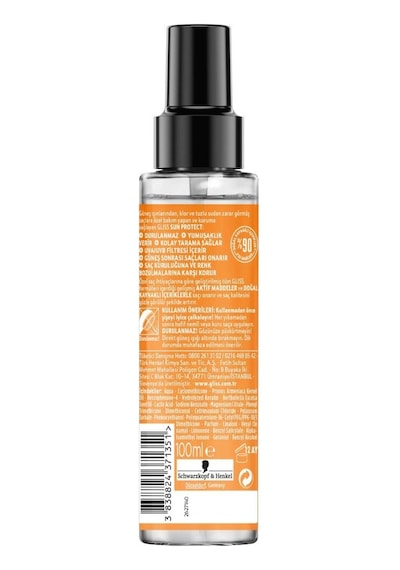 Schwarzkopf Gliss Sun Protect Koruyucu Sprey Saç Bakım Kremi 100 ML
