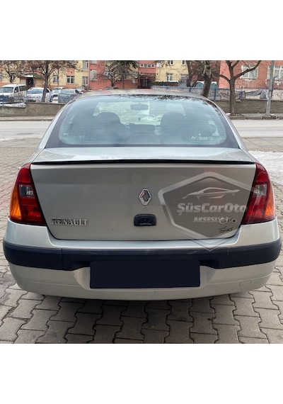 Renault Clio 2 Symbol 1998-2008 Sedan Uyumlu Bagaj Üstü Spoiler Bagaj Çıtası Piano Black Parlak Siyah (00) (ŞüsCarOto Aksesuar)