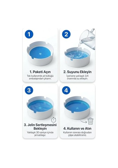 Külpro 25'li Tek Kullanımlık Jel Kül Tablası Kokusuz, Taşınabilir, Hijyenik Küllük Kamp, Kafe, Ofis, Araç Ve Dış Mekan