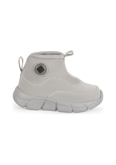 Pepino 2374 Ayakkabı P Çocuk Esnek Çorap Boğazlı Pratik Slip On Çentikli Taban Spor Bot Gri