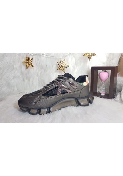 Flet Air Taban Ortopedik Kadın Sneaker Ayakkabı Ckr00583 Gri