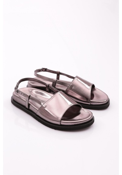 Dgn 3015 Kadin Kalin Bantli Sandalet 3015-2261-R8007 Platin
