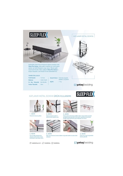 Yataş Bedding Sleep Flex Tek Kişilik Katlanır Somya