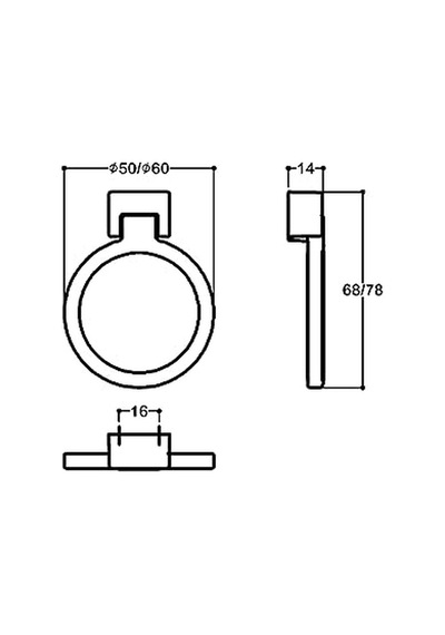 Altın Rengi 50 Mm Sallantılı Kulp Diğer