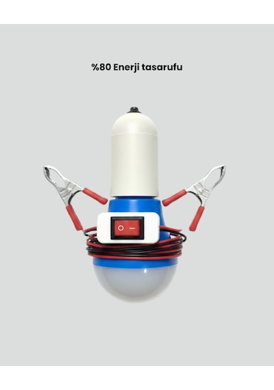 Aküden Çalışan 12v Led Ampul Taşınabilir Kullanım Cn