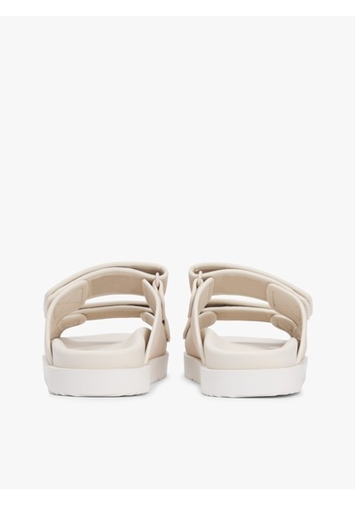 Tommy Hilfiger Double Strap Nubuck Sandal Kadın Bej Terlik - Fw0fw09298