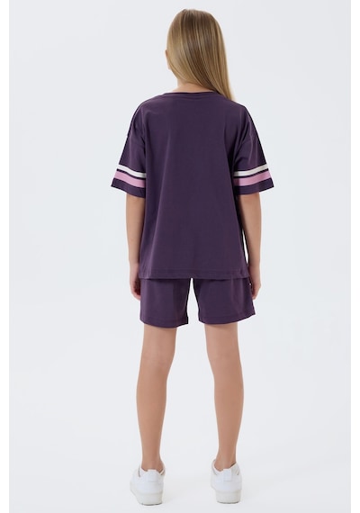 U.s. Polo Assn. Kız Çocuk Mor Şort Takım Mor