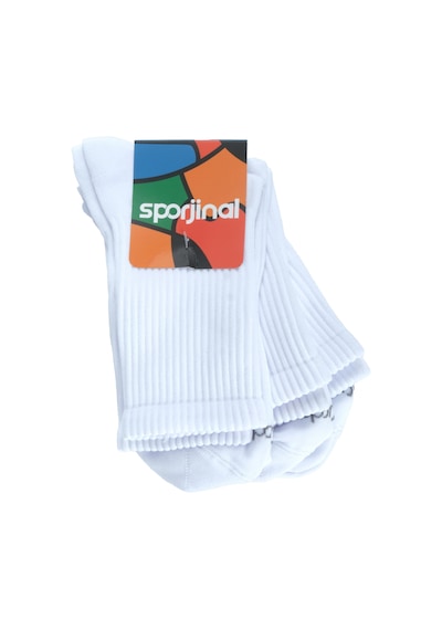 Sporjinal Beyaz 3'lü Çorap Wss-p316 Beyaz