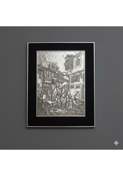 Kabartma Osmanlı Şehir Sahnesi Tablo