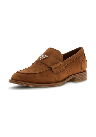Guess Beliso Kadın Deri Loafer Ayakkabı Fltbsosue14 Kahve