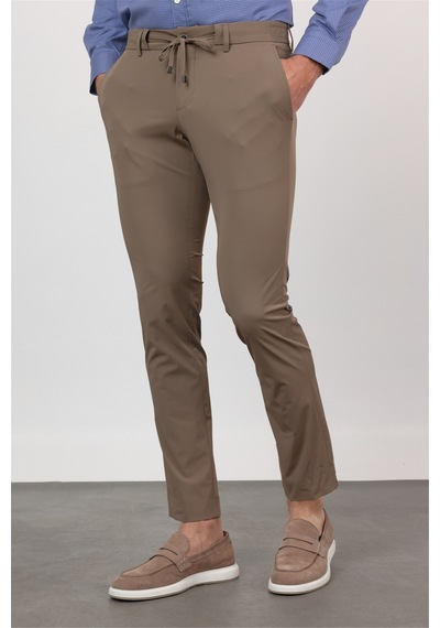 İmza Koyu Vizon Yan Cep Slim Fit Jogger Pantolon 1003260166