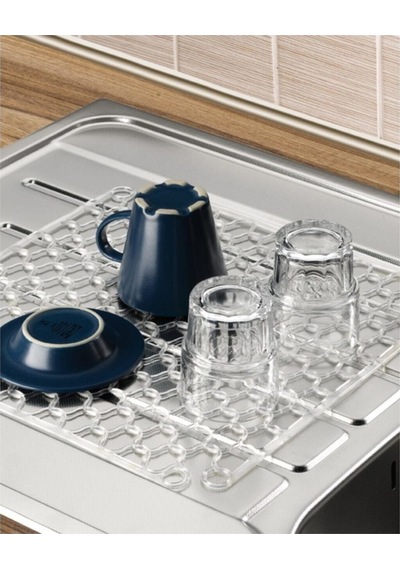 Buzluk Matı Lavabo Halısı 32 Cm X 32 Cm Şeffaf Mat