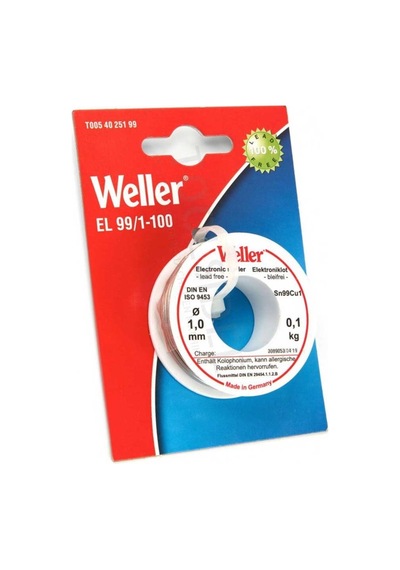 Weller Kurşunsuz Lehim Teli 1 Mm 100 Gr T005 4025199
