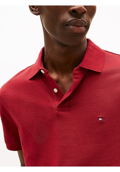 Tommy Hilfiger Erkek Dokuma Polo Yaka Kısa Kol Günlük Kırmızı T-shirt-15569 Regatta Red Tommy Hilfiger Erkek Dokuma Polo Yaka Kısa Kol Günlük Kırmızı T-shirt-15569 Regatta Red