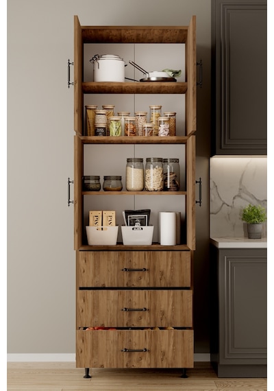 Aeka Ae-3020 Irmak 4 Kapaklı Çok Amaçlı Dolap 3 Çekmeceli Raflı Mutfak Kiler Banyo 195x63x35 Çok Amaçlı Dolap Çam - Çam Aeka Ae-3020 Irmak 4 Kapaklı Çok Amaçlı Dolap 3 Çekmeceli Raflı Mutfak Kiler Banyo 195x63x35 Çok Amaçlı Dolap Çam - Çam