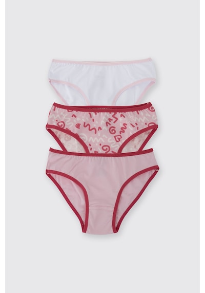 Panço Kız Çocuk 3'lü Slip Set Renkli