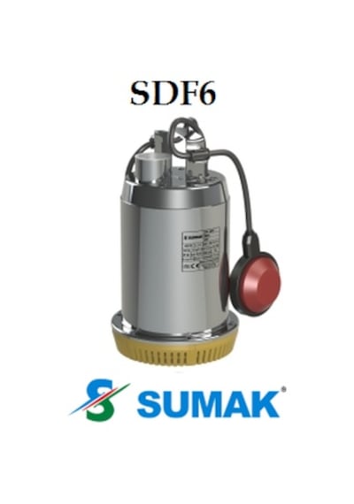 Sumak Sdf6 0.5 Hp 220V Paslanmaz Gövdeli Drenaj Dalgıç Pompa