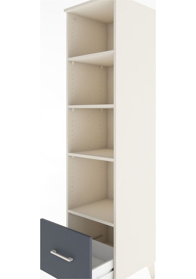 Hyperion Dolap 4 Raflı Tek Çekmeceli 44x44x182 Aytaşı-antrasit Aytaşı