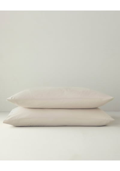 English Home Novella Premium Pamuk Dokulu 2'li Yastık Kılıfı 50x70 Cm Krem Krem