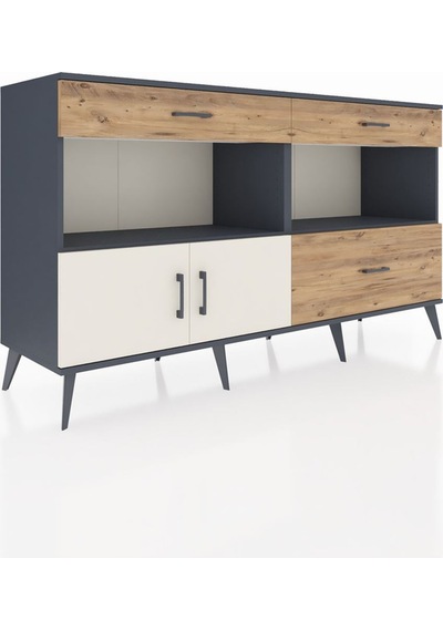 Hyperion Konsol 2 Raflı 3 Çekmeceli 2 Kapaklı 176x44x99 Antrasit- Antrasit-aytaşı/çam Hyperion Konsol 2 Raflı 3 Çekmeceli 2 Kapaklı 176x44x99 Antrasit- Antrasit-aytaşı/çam