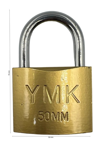 Sarı Asma Kilit 50 Mm 3 Anahtarlı Sarı Boyalı Sağlam Kilit Kod : Ymk-1250b