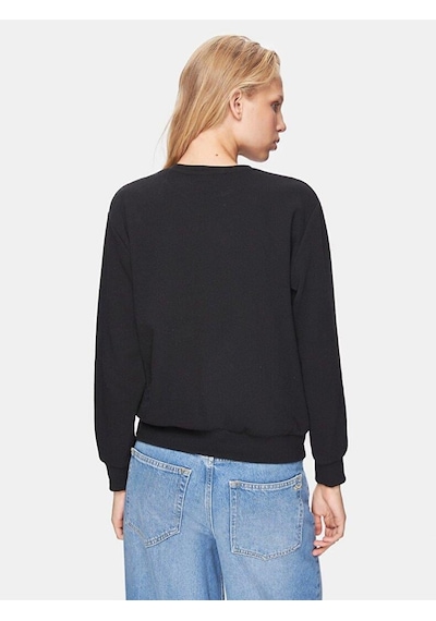 Ltb Lorize Düz Sıfır Yaka Uzun Kollu Basıc Sweatshırt 11258110861193 Siyah