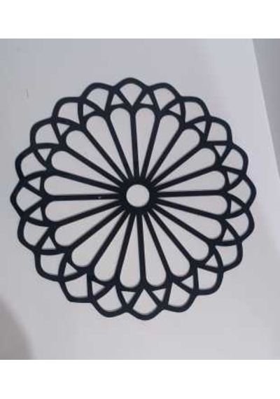Dekoratif Siyah Yapışkanlı Pleksi Mobilya Dolap Süsü 30x30cm Siyah