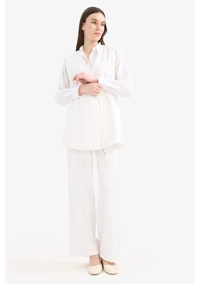 DeFacto Wide Leg Basic Düz Geniş Paça Palazzo Pantolon E7979AX25SMER105