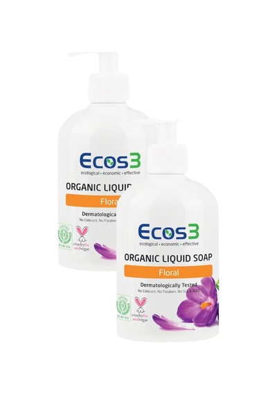 Ecos3 Organik Sıvı Sabun Floral 2 Li Set 2 X 500 Ml