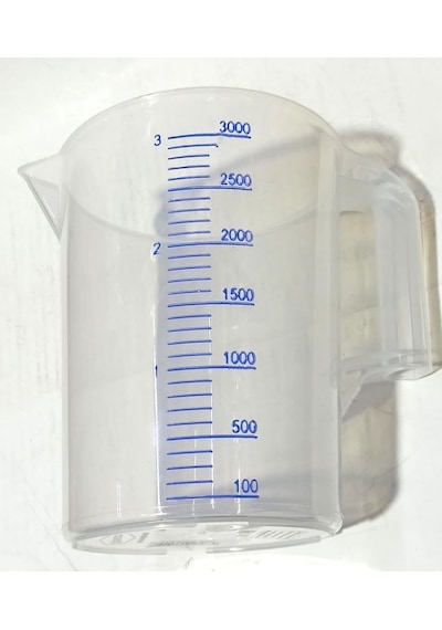 3 Litre Kapasiteli Kalın Plastikten Üretim Kulplu Ölçü Kabı Diğer
