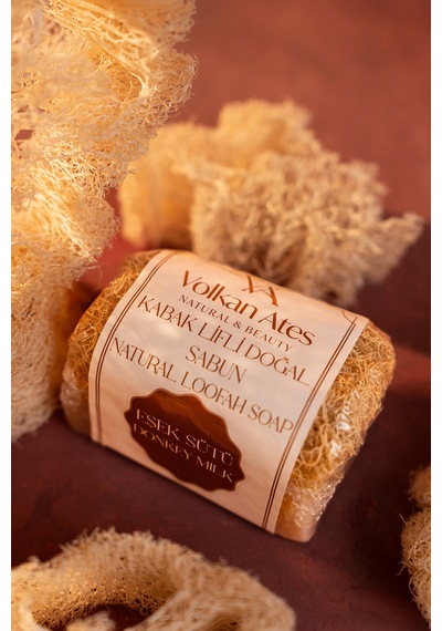 Volkan Ates Natural & Beauty Eşek Sütü Kabak Lifli Doğal Sabun 130 G