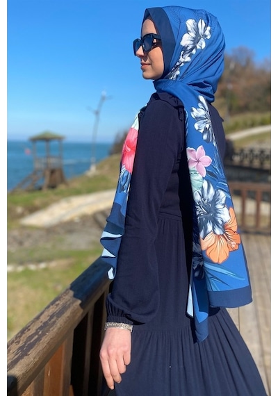 Rabia Şamlı Bade Elbise Lacivert