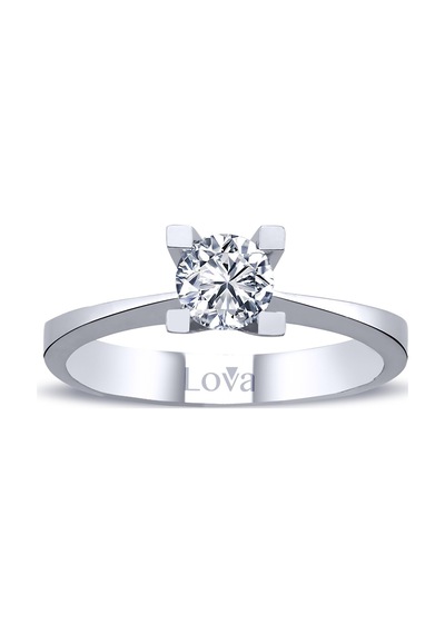 Lova E Renk 0,50 Karat Pırlanta Tektaş Yüzük - Hrd - 1070119