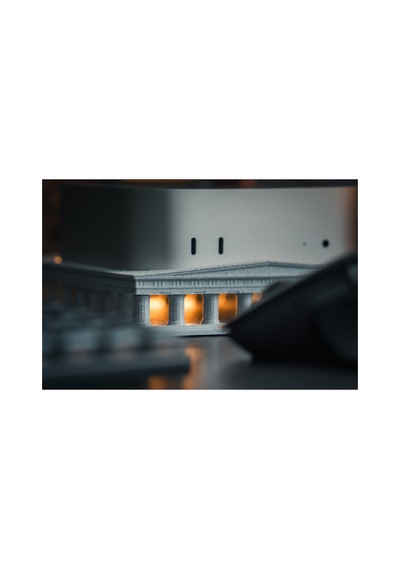 Apple Mac Mini Uyumlu Parthenon Tapınağı Tasarımlı Masaüstü Stand Ve Yükseltici Taban
