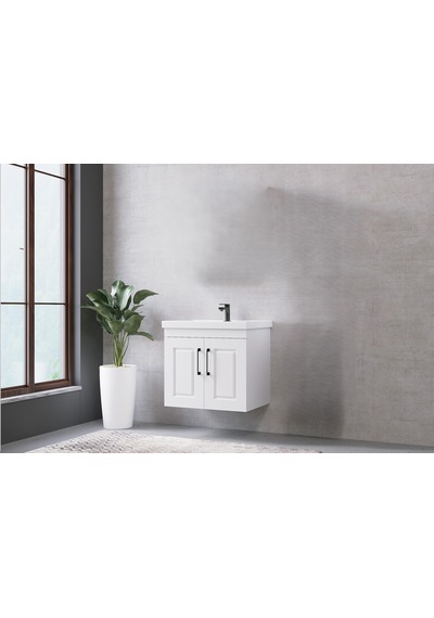 Denko Royal 65 Cm Beyaz Banyo Dolabı Alt Modül Lavabo