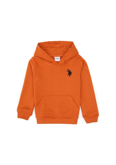 U.S. Polo Assn. Erkek Çocuk Bakır Basic Kapüşonlu Sweatshirt 50308442-VR182