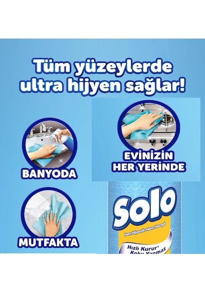 Solo Hijyenik Temizlik Bezi 10'lu 33 x 30 CM