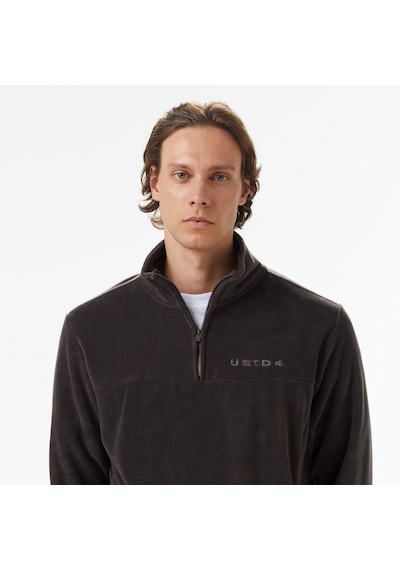 United4 Unıted4 Erkek Gri Half Zip Sweatshirt Romeo Gri