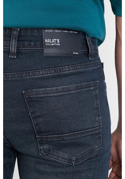 HLT Jeans Erkek Füme Antrasit Taşlamalı Slim Fit Likralı Jean Kot Pantolon James