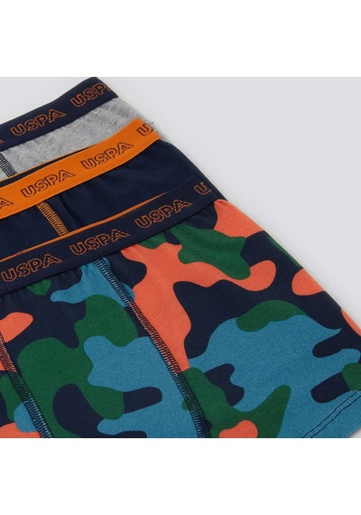 U.S. Polo Assn. U.s. Polo Erkek Çocuk Boxer 3'lü Takım 1373 Navy Navy İndigo