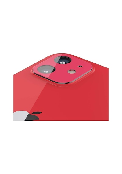 Spigen İphone 12 İle Uyumlu Kamera Lens Cam Ekran Koruyucu Glas.tr Optik 2 Adet Red