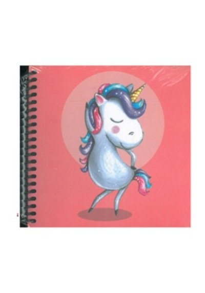 Paklon Tasarım Defter 14 14 Siyah İç Unikorn 50 Yp. Çok Renkli