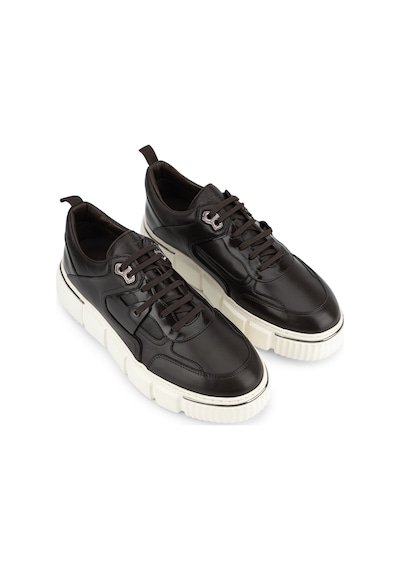 Tamer Tanca Erkek Hakiki Deri Kahverengi Sneakers & Spor Ayakkabı 698 1369-5 Erk Ayk Sk26-27 Kahve Dr