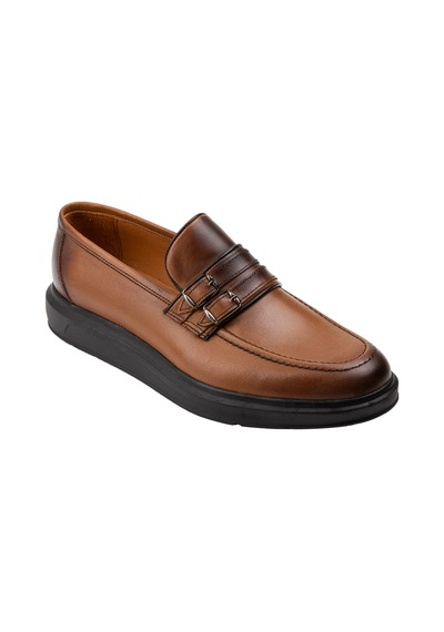 Deery Hakiki Deri Taba Rengi Comfort Erkek Loafer - 01925mtbap01 Taba