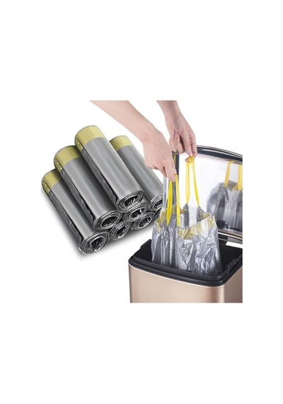 Büyük Boy 65x70 Kokulu Büzgülü Çöp Poşeti 5 Paket 50 Adet Çöp Torbası 60 Litre Çöp Torbası Lavanta