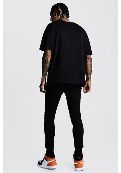 Flood Of Style Unisex Örme Für Die Gang Basklı Siyah