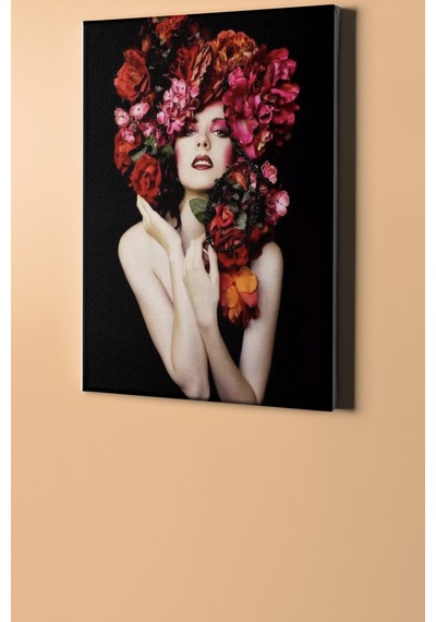 Webstyle Sayılarla Boyama Seti Kasnaklı Çiçek Saçlı Kadın 10 40 X 50 Cm