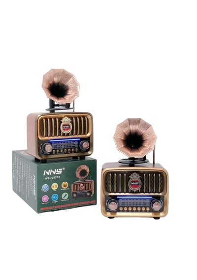 Şarjlı Mp3/bluetooth/usb/ Nostaljik Kablosuz Fm Radyo Speaker Hoparlör Ns-7252bt