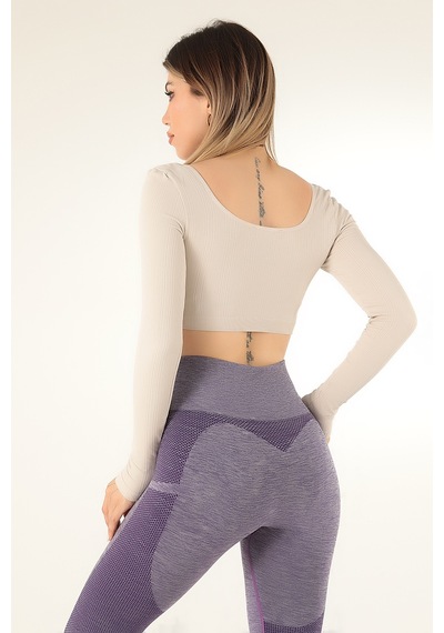 Doremi Seamless Straplez Uzun Kollu Fitilli Büstiyer 001